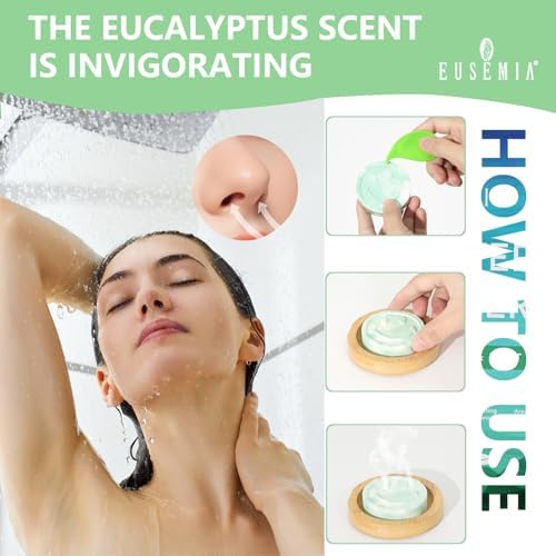 Eucalyptus for Shower Stuff Steamers wtih Tray,Shower Tablets for Women and Men, Steamers Bombs Aromatherapy for Relaxation and Stress Relief, Perfect for Self Care Items and Bath Gifts (20 Pcs)