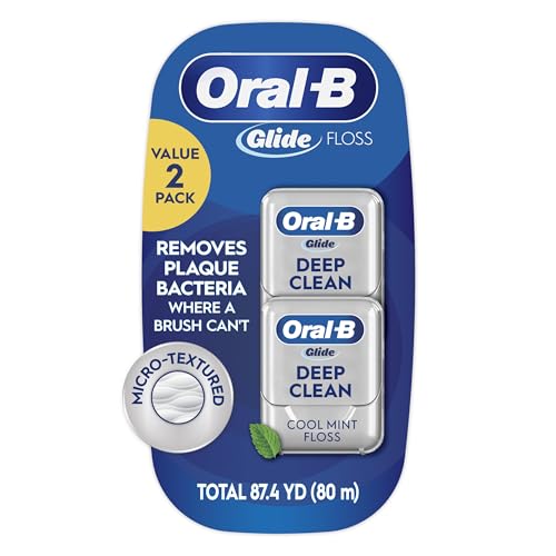 Oral-B Glide Deep Clean Cool Mint Dental Floss, Value 2 Pack (40m Each)