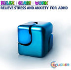 2pc Fidget Spinner Toys Cube Adults, Easter Basket Stuffers for Teens Metal EDC Cool Desk Gadgets Office Toys Small Anxiety Figette Sensory Toy, ADHD Tool Fingears Figet Stress Valentine Gift for Boy