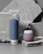 Yinke Travel Containers for Toiletries, Silicone Cream Jars, TSA Approved Travel Size Containers, Leak-proof Travel Essentials/Accessories with Lid for Cosmetic Face Body Cream(4 Pack), 50ml, Purple