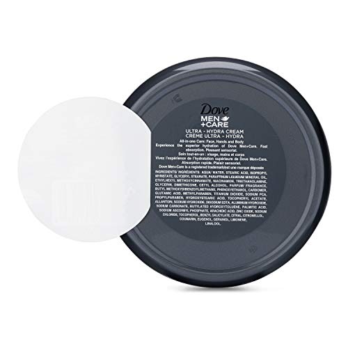Dove Men+Care Ultra Hydra Cream, Face, Hands and Body Care, All Skin Types, 6 Pack of 2.53 Oz Each
