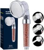 Filter Shower Head High Pressure, Mineral Balls Ionic Shower Head for Skin & Hair Health, Water Saving Showerhead Handheld 3 Modes Pressure Shower for a Novel Skin SPA Experience