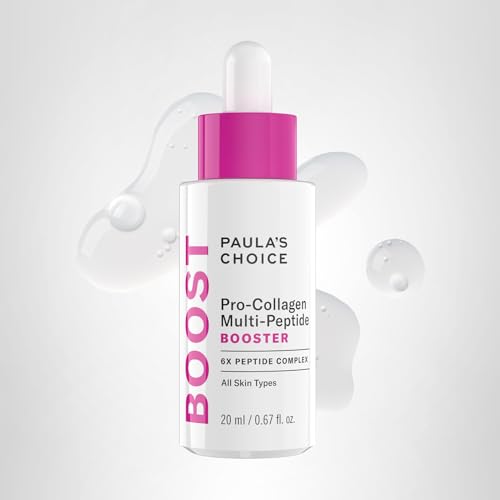 Paula’s Choice Pro-Collagen Multi-Peptide Booster Face Serum for Wrinkles, Serum for Face Supports Collagen Production with Plumping Hyaluronic Acid & Amino Acids, Fragrance-Free, 0.67oz
