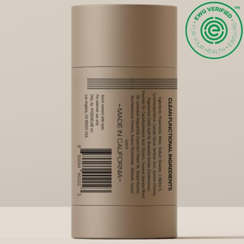 Mens Deodorant - Aluminum Free, 24-Hour+ Odor Protection With Essential Oils, EWG Verified, Premium Sandalwood Scent, Smooth Glide Application-Safe and Effective