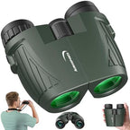 Aurosports 15x25 Compact Binoculars for Adult Kids - High Power Binoculars for Bird Watching - Easy Focus Small Binocular with Low Light Vision for Travel, Camping, Concert, Hiking -Green