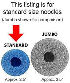 Oodles of Noodles 6 Pack Black Foam Pool Noodles – 48” x 2.5” Hollow Core – Extra Dense, Durable – Made in North America