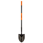 AgroPro Heavy Duty Shovel, 58 Inches, Black, High Carbon Steel, Fiberglass Handle, Modern Style