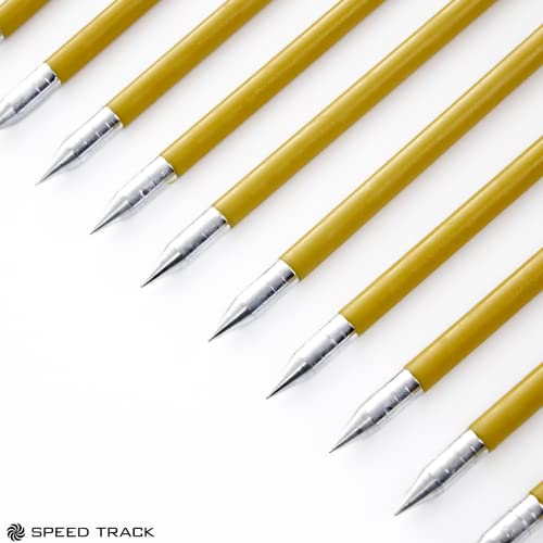 SPEED TRACK 60PCS Yellow and Black 6.25 Inch 50-80LB Mini Archery Crossbow Bolts Set with Sharp Metal Tip, Reusable Durable Arrow Dart For Shooting Target Practice, Small Hunting Game, Outdoor Fishing