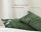 Yanibest Satin Pillowcase, Silk Pillow Cases for Hair and Skin with Zipper, Queen Pillow Cases Set of 2 for 20"x30", Exquisite Packaging for Women Men