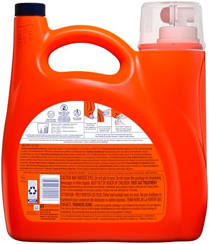 Tide Plus Febreze Freshness, HE Turbo Clean Liquid Laundry Detergent, Botanical Rain Scent, 132 fl oz, 94 loads