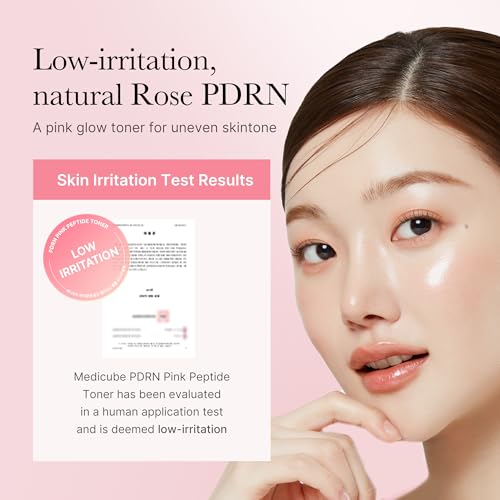 medicube Pink Glow Home Care Duo: PDRN Pink Peptide Toner and Collagen Jelly Cream (110ml)