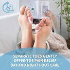 Two Hole Gel Small Toe Separator, 12 Pcs Little Toe Spacer for Overlapping Toe, Calluses, Blister, Relieve Foot Pain, Pinky Toe Corrector for Little Toe Bunion Pain