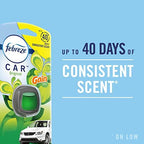Febreze Car Air Freshener Vent Clip Platinum Ice Scent, .07 oz. Car Vent Clips, Pack of 3 and Stay-Fresh Storage Case