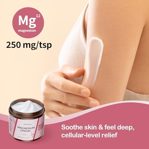 Topical Magnesium Cream for Pain and Sleep,Nighttime Magnesium Lotion for Leg Cramps,Muscle Relaxation,Calm,Deep Hydration for Body & Skin Care - Natural and Safe for Kids.