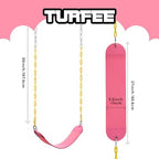 TURFEE Swings for Outdoor Swing Set -SwingSeat Replacement Kits with Heavy Duty Chains - Backyard Swingset Playground Accessories for Kids (Pink)