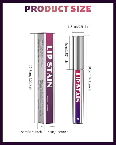 3Pcs Peel Off Lip Stain Tattoo Set, Long Lasting Lip Liner Stain Peel Off Matte Lip Gloss Nude Lipstick, Waterproof Smudge Proof High Pigmented Color Peel Off Lip Stain Tint Women Lip Makeup Gift