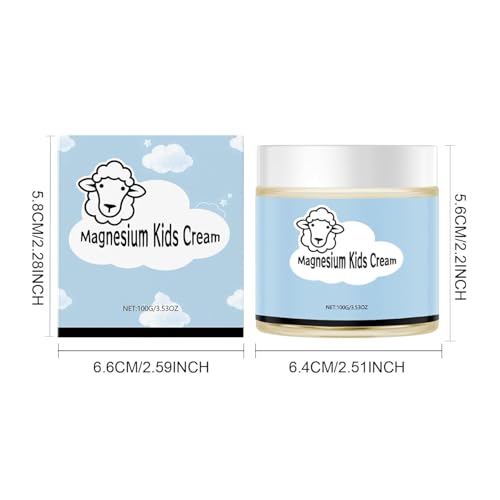 Kids Magnesium Lotion for Restful Sleep - Natural Calming Cream for Sensitive Skin - Magnesium - Safe for Adults & Children - Promotes Better Sleep