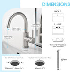 CREA Bar Sink Faucet, Bathroom Kitchen Faucet Brushed Nickel Pre Wet Small Mini Kitchen Bath Utility Marine Faucet Single Hole Stainless Steel Farmhouse Vanity Lavatory Faucets Outdoor