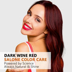 Dark Wine Red Hair Dye Shampoo 3 in 1 for Men Women, Natural Burgundy Hair Color Shampoo for 100% Gray Coverage, Instant Hair Colors in 10-15 mins, Hair Dye Shampoo 16.9 Fl Oz (Dark Wine Red)