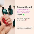 Manucurist • Green Flash Top Coat • Vegan LED Gel Nail Polish Top Coat • 12-Free • Plant-Based Ingredients • Made in France • 0.5 fl oz