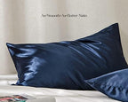 Yanibest Satin Pillowcase, King Size Pillow Cases Set of 2 - Silk Pillow Cases for Hair and Skin with Zipper, Silk Pillow Cases King for 20"x36", Exquisite Packaging for Women Men