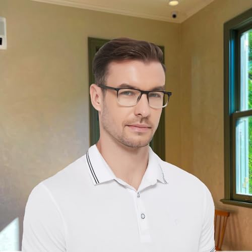 cyangander 4-Pack Mens Reading Glasses Computer Reading Fashionable Frame Blue Light Blocking,Full Frame Readers Anti UV/eye fatigue(+1.5x Magnification Strength)