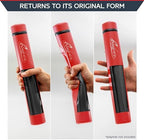 Quiver Time Red XL Orion Playmat Tube - TCG MtG Playmat Tube Case Bag with Waterproof Zipper, Hidden Dice Pocket, Adjustable Removable Shoulder Strap, See-Through Window, Fits 14" and 15" playmats