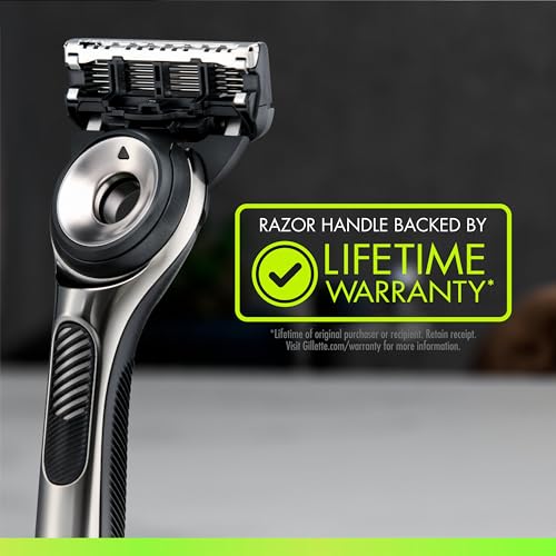 GilletteLabs with Exfoliating Bar by Gillette Razor for Men - 1 Handle, 4 Razor Blade Refills, Holiday Gifts for Men, Includes Premium Magnetic Stand
