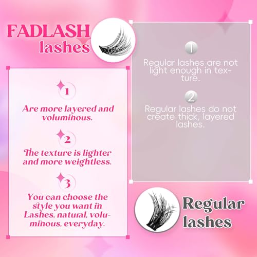 Lash Clusters 10-16mm 144pcs Mixed Tray Individual Lashes D Curl Individual Lashes Cluster Eyelash Extensions DIY Lash Extensions Eyelash Clusters Eyelash Extension Kit at Home (J03-0.07D, 10-16mm)
