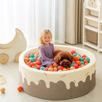 GOGOSO Ball Pit Balls for Toddler, Baby Plastic Playballs Kids Soft Pastel Pelotas Non-Toxic BPA-Free,Cream Pink+Orange+Green,100 Balls