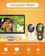 Digital Microscope Handheld 2.0 inch IPS Color Screen,Portable Digital Magnifying Glass 500x,Marco Microscope for Kids,Built-in 8LED Lights,USB Compatible with PC Windows, Mac OS