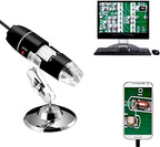 40 to 1000x Magnification Endoscope, 8 LED USB 2.0 Digital Microscope, Mini Camera with OTG Adapter Metal Stand, Compatible with Mac Windows 7 8 10 11 Android Linux Chrome Not for iPhone/iPad