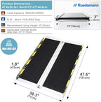 Ruedamann 4FT Wheelchair Ramp, Portable Wheelchair Ramp for Home Entrance, 30-1/4" Wider Design, Non-Slip Aluminum Folding Ramps for Wheelchairs, Strollers, Scooters, Stairs, Curbs, Doorways