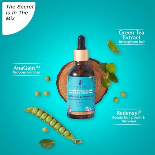 Pilgrim Advanced Hair Growth Serum | with 3% Redensyl + 4% Anagain | Stops Hair Loss & Hair Thinning | Hair Growth Treatment | Provides Thick & Dense Hair | 1.69 Fl Oz (50ml)