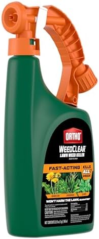 Ortho WeedClear Lawn Weed Killer Ready to Spray: for Northern Lawns, Kills Dandelion, Crabgrass, and Clover, 32 oz., 2-Pack