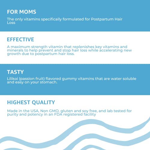 Baby Blues Postpartum Hair Loss Vitamins - Full Hair Cycle Pack - with Biotin, Collagen, & Folate