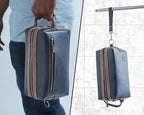 Leather Toiletry Bag Handmade With Premium Full Grain Real Leather - Water-Resistant - Stylish Travel Organizer Dopp Kit for Men and Women, travel size toiletries