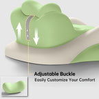 Butt Cushion for Couples - Memory Foam Support Pillow for Women, Sitting and Lying. Ideal for Waist, Neck, and Multi-Position Comfort at Home. Modern Simple Style Pillowcase (Green)