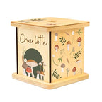 Wooden Piggy Bank for Kids and Adults, Personalized Gift Handmade in USA by BloomOwl, Custom Piggy Bank, Personalized Banks for Kids, Gifts for Baby Boys and Girls (Mushroom)