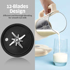 Nut Milk Maker, 8 in 1 Homemade Automatic Plant-Based Milk, Soy Milk, Almond Milk, Oat Milk, Coconut Milk & More, Multifunctional/12 Hours Timer/Auto-Clean/Room Temp/Keep Warm/Boil/Room Temp/Low-Noise