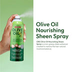 ORS Olive Oil Nourishing Sheen Spray infused with Coconut Oil 10 Ounces (Pack of 4)