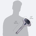 Brookstone B-HHP-650J Cordless Neck, Back Percussion Massager Deep Kneading Dual-Node Portable Light-Weight Rechargeable Brookstone Max 2, Silver ()