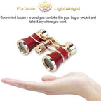 Opera Glasses,3X25 Theater Binoculars with Foldable and Extendable Handle,Mini Binocular Compact Lightweight,Portable Theater Glasses for Adults Kids Women in Musical Concert