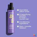 Matrix So Silver All-In-One Leave-In Toning Spray - Neutralizes Yellow, Brassy Tones, Nourishes Hair and Controls Frizz, For Color Treated Hair, 6.8 Fl Oz
