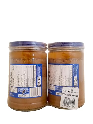 Adams 100% Natural Crunchy Peanut Butter, 2 Pack, 2x1kg/70.5 oz