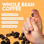 Sarasota Coffee Whole Bean Creme Brulee | Medium Roast Gourmet Flavored Coffee Beans | Low Acid, Mold Free, Specialty Grade Bulk Beans | 5lb (80 oz)