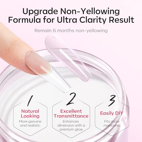 modelones Acrylic Nail Kit - Clear/White/Pink Acrylic Powder and Liquid Set with Acrylic Nail Brush, Nail Dehydrator and Primer, Starter Kit for Acrylic Nail Extension Beginners for Women Gifts