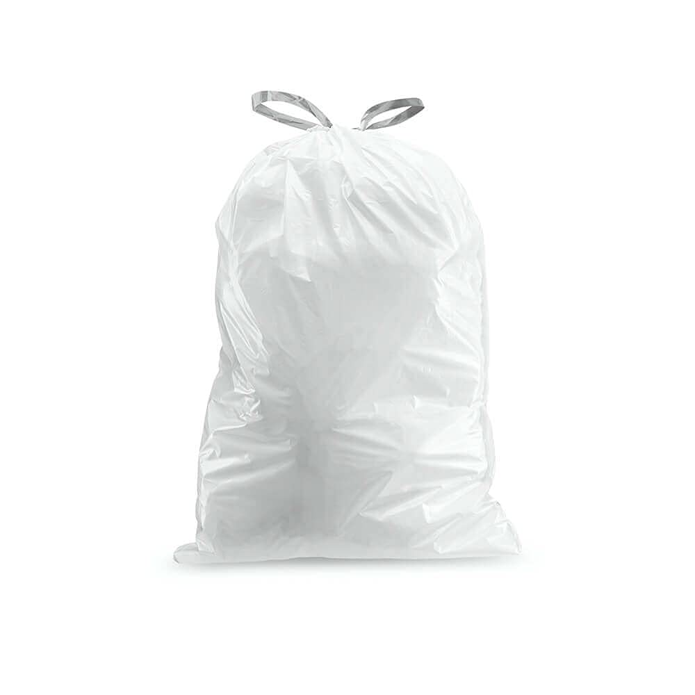 Plasticplace White Drawstring Lavender and Soft Vanilla Scented Garbage Can Liners │ Compatible with Code Q (200 Count) │ 13-17 Gallon │ 25.25" x 32.75"