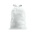 Plasticplace White Drawstring Lavender and Soft Vanilla Scented Garbage Can Liners │ Compatible with Code Q (200 Count) │ 13-17 Gallon │ 25.25" x 32.75"