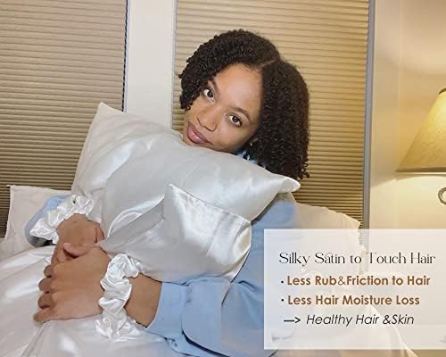 Yanibest Satin Pillowcase, King Size Pillow Cases Set of 2 - Silk Pillow Cases for Hair and Skin with Zipper, Silk Pillow Cases King for 20"x40", Exquisite Packaging for Women Men